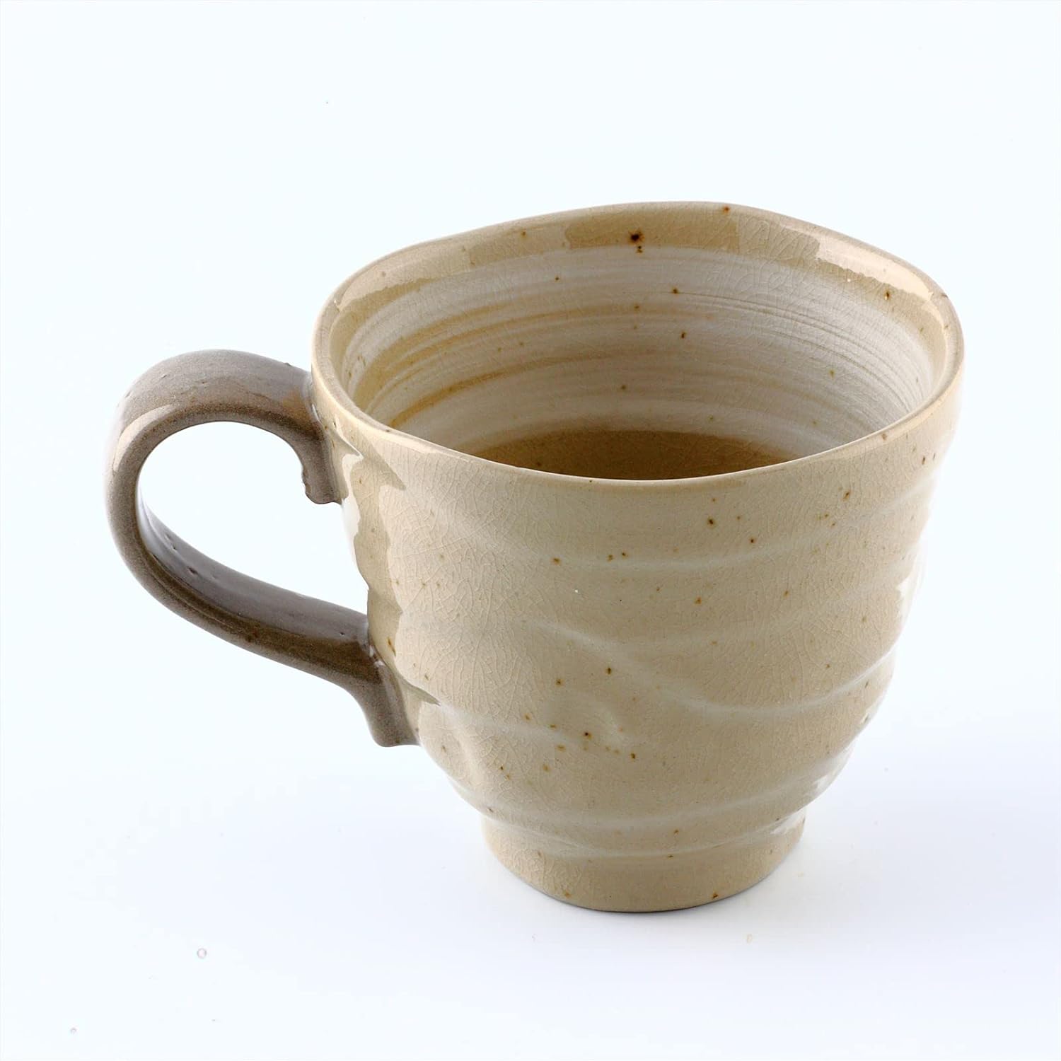 Handmade Ceramic Coffee Mug, Mino Ware Owl Mug, Owl Coffee Mug, 8.8 oz