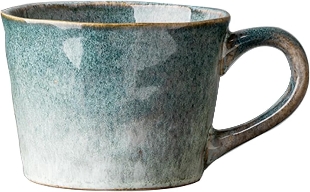 Handcrafted Ceramic Coffee Mug, Tea Cup with Handle, Vintage Coffee Cup for Office and Home, 12 oz