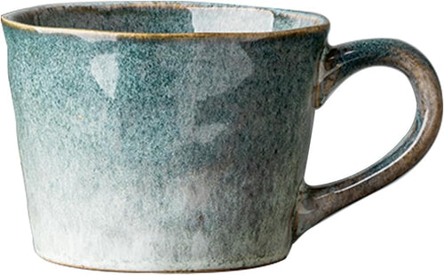 Handcrafted Ceramic Coffee Mug, Tea Cup with Handle, Vintage Coffee Cup for Office and Home, 12 oz