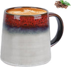 Handcrafted Large Ceramic Coffee Mugs, Handmade Pottery Mug,Big Tea Cup for Office and Home, 16 Oz