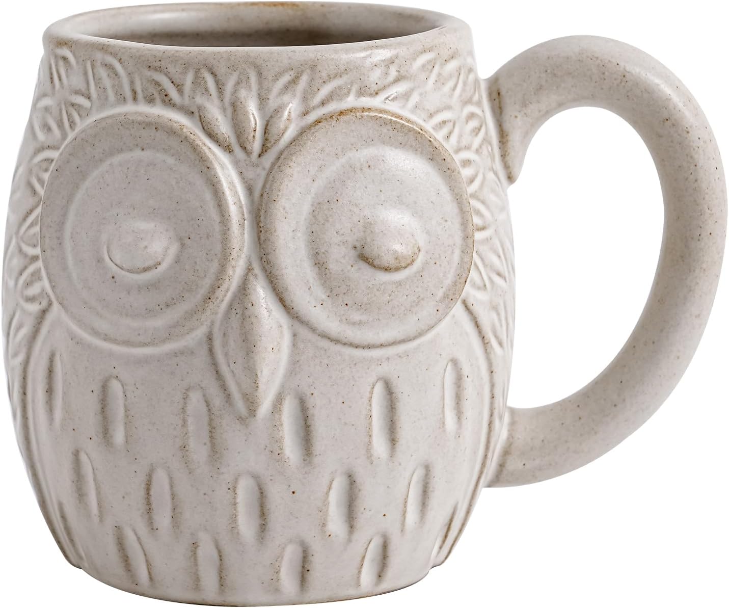 Handmade Owl Ceramic Coffee Mug - Large Cute 3D Owl Design for Coffee, Tea, Hot Cocoa 20 oz
