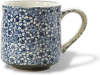 Nostalgic Mino Ware - Handcrafted Ceramic Sometsuke Small Mug Cup - Matcha Tea, (Kyokomon)