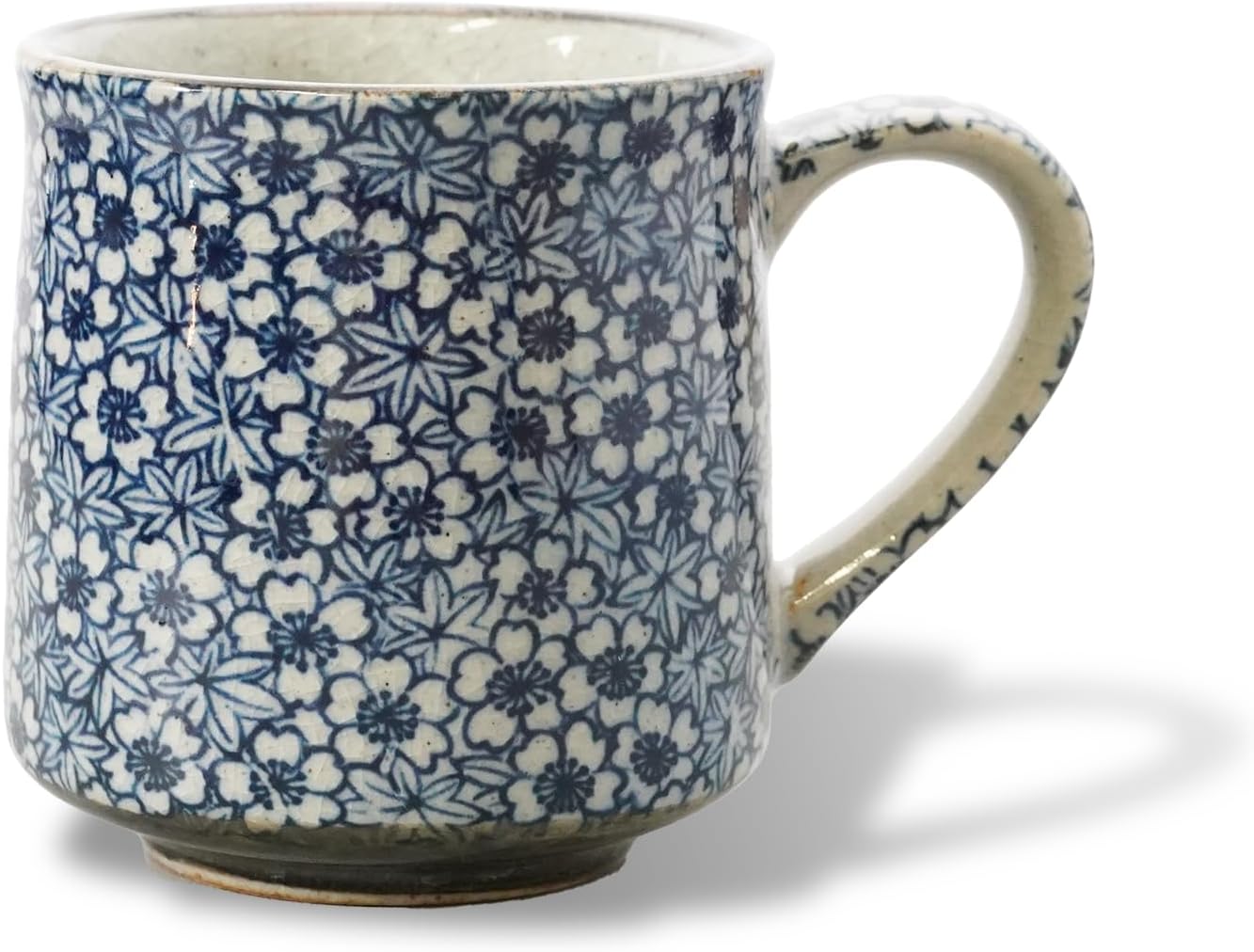 Nostalgic Mino Ware - Handcrafted Ceramic Sometsuke Small Mug Cup - Matcha Tea, (Kyokomon)