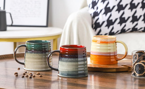 Handcrafted Large Ceramic Coffee Mugs, Handmade Pottery Mug,Big Tea Cup for Office and Home, 16 Oz