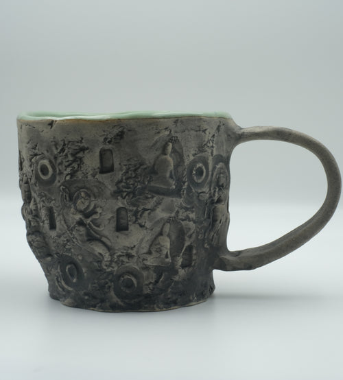 Dunhuang Echo – Handmade Ceramic Mug from Jingdezhen